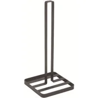MSV Küchenrollenhalter Design, Papierrollenhalter für die Küche, Metall, schwarz matt, 14x14x32,5 cm