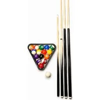 John West Billardqueue Billard Einsteiger Set - Kugeln + Triangel + 4 Queues (145, 122 + 92), (1-tlg)