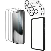 Futurea Schutzfolie iPhone 17 Schutzfolie Panzerglas Schutzglas 3ERPACK, (mit Reinigungskit frustfrei ohne Blasen, einfach anzubringen mit Installationsrahmen leichte Anbringung), optional 3x Kameraglas für Apple iPhone 17, 17 Air, 17 Pro, 17 Pro Max