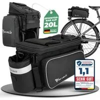 MIVELO Fahrradtasche Gepäckträgertasche für Fahrrad Gepäckträger erweiterbar bis 20L, wasserabweisend