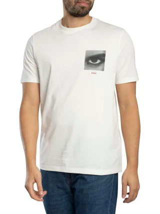 HUGO Deyss Eye T-Shirt, Weiß