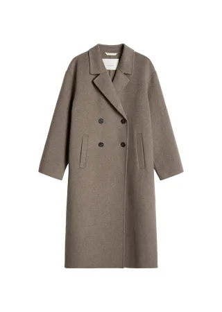 Marc OPolo Casual - Wollmantel relaxed Stone Taupe Melange - Gr. - 36