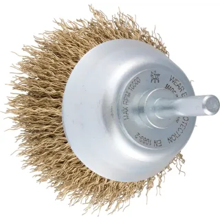 PFERD TOOLS Topfbürste ungezopft TBU Ø50 mm Schaft-Ø6 mm vermessinter Stahl-Litzen-Draht-Ø0,25 mm - 43210005