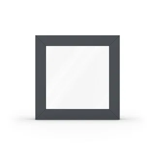 Kunststofffenster Anthrazit ähnlich RAL 7016, PVC, Kömmerling 70 AD, 510 x 510 mm, festverglast, individuell online konfigurieren