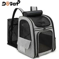 Dogat Tiertransporttasche Tiertransporttasche mit Mesh-Fenstern XXL Katzenrucksack – Faltbar bis 8 kg, BxTxH: 28 x 34 x 41 cm erweiterbar katzenrucksack für Hunde, Katzen