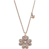 Emporio Armani Kette mit Anhänger Schmuck Geschenk Silber 925 Halskette Kleeblatt, mit Zirkonia (synth)