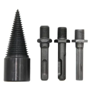 4PCS 32mm Black With Replaceable Handle Firewood Drill Bit Hand Electric Drill Electric Hammer Machine With Round Handle