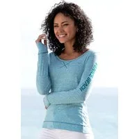 Venice Beach Langarmshirt mit sportlichem Logoprint, sportlich-casual