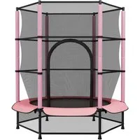 TLGREEN Gartentrampolin Ø 140cm bis 50 kg, Trampolin für Kinder,Kindertrampolin,Kleinkind-Trampolin