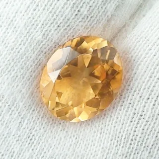4,38 ct. Citrin Goldgelb - Oval Portugues Cut Edelstein