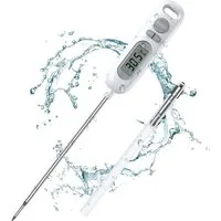 TUWENA Kochthermometer Grillthermometer mit langer Sonde, wasserdichtes Fleischthermometer, 1-tlg.