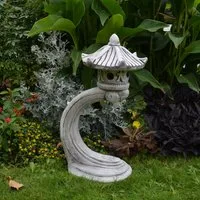 gartendekoparadies.de Gartenfigur Japanische Rankei Steinlaterne, H. 65 cm, 22 kg, Frostsicher