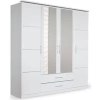 rauch Drehtürenschrank Micro mit eleganten Aufleistungen und praktischen Außenschubkästen