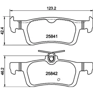 Hella Bremsbel?ge hinten Peugeot 308 8DB355021-311