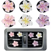 FOUORTUNATE-BEE Raumduft 6x Blumen Auto Lufterfrischer Clips für Lüftung, Innenraum Deko, Duft Clips Blumen, Innenraum Zubehör für Frauen & Mädchen