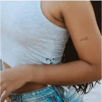 Inkster Schmuck-Tattoo faith Tattoo, wasserfestes temporäres Tattoo, 2 Wochen Halt