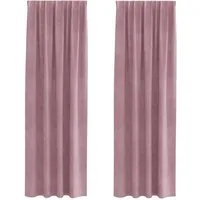 vidaXL Vorhang Verdunkelungsvorhänge 2 pcs Dunkelrosa 140 x 245 cm Samt (2 St), Samt