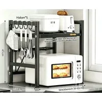 HoyoLee Handels GmbH Regalelement Küchenregal Mikrowellenregal 2-stöckig Länge verstellbar