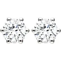 LÖB Paar Ohrstecker 925 Silber Ohrringe Zirkonia Stein Hexagon Ohrstecker Solitär 6mm (Geschenke für Frauen Beste Freundin Mutter Mama Damen zum Geburtstag Weihnachten Weihnachtsgeschenke, Inkl. Schmuckbox), Damen Herren Diamant Form Strass Glitzer H