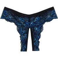 Elegant Love Slip-Ouvert Unterwäsche aus Spitze, Tanga mit offenem Schritt, Geblümte Dessous Damen-Unterhosen, V-Strings und Elegante Pantys – Sinnliche Reizwäsche