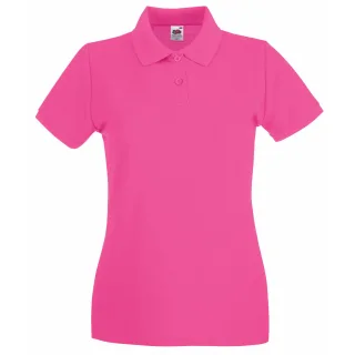 Fruit Of The Loom Damen Lady-Fit Premium Kurzarm-Poloshirt (Fuchsia)