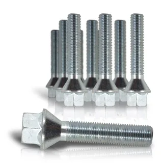 10x Radbolzen Radschrauben Spurverbreiterung Alufelgen Kegelbund M12 x 1,5 39mm