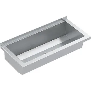 KWC Aquarotter Waschrinne, PLANOX, Edelstahl, Wandmonatge, 800x210x382 mm, o. Arm-bank, 2030043778 2030043778