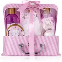 ACCENTRA Pflege-Geschenkset "Princess Kitty" Geschenkset für Kids & Teens im Katzen-Design, 7-tlg., Mit praktischem Koffer im Kätzchen-Design