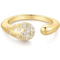 Ania Haie Fingerring Ania Haie Damen-Damenring 925er Silber Zirkonia, Zirkonia