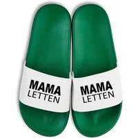 Youth Designz Damen Badelatschen "Mama Letten" Fun-Print lustig Geschenk Statement Badeschuh mit witzigen stylischen Aufdruck für Männer