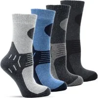 Frostfighter Socken Herren Wintersocken, Thermosocken (6-Paar,4 verschiedene Farben) fusselfreies Vollfrottee Innenfutter, dicke warme Socken