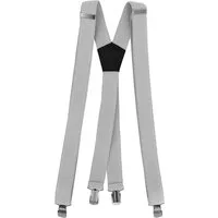 Fabio Farini Hosenträger Schmales Y-Design mit 2,5cm Breite verstellbar mit extra starken Clipverschluss, Hellgrau