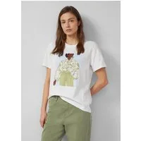 s.Oliver Kurzarmshirt T-Shirt Baumwoll-T-Shirt mit Frontprint