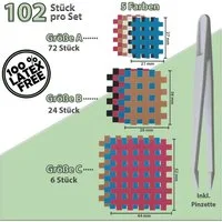 ALPIDEX Kinesiologie-Tape Gittertape Cross Tape Gitterpflaster verschiedene Größen und Mengen (102-St)