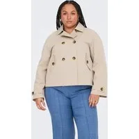 ONLY CARMAKOMA Kurzjacke CARAPRIL LIFE SHORT TRENCHCOAT OTW NOOS