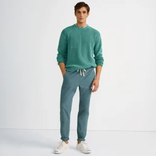 Schlupfbund-Chino, Herren,  Blau, Baumwolle/Leinen, by Lands' End