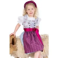 Isar-Trachten Dirndl Kinderdirndl 3tlg. - ROSEMARIE - hellblau