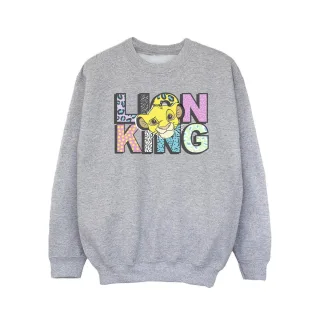 Disney - "The Lion King Pattern Logo" Sweatshirt für Mädchen (Grau)