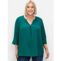 Sheego Klassische Bluse Tunika 3/4-Arm