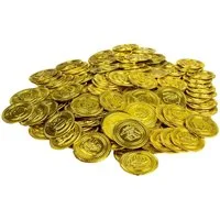 Unique Industries Inc. Kostüm 144 Goldmünzen Spielgeld - Piratenschatz