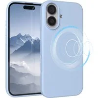 EAZY CASE Handyhülle für Apple iPhone 17 Hülle Silikon 6,3 Zoll, Bumper Case MagSafe Matt Slimcover Silikonschutzhülle Hellblau