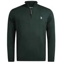 U.S. Polo Assn. Stehkragenpullover USKnooxx – Herren Half-Zip Strickpullover mit bequemem Rundhalsausschnitt