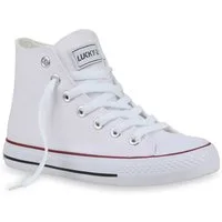 VAN HILL 94589 Sneaker Damen High Top Sneaker Sportschuhe Kult Schnürer Turnschuhe