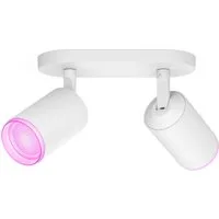 Philips Hue LED Deckenspot White & Color Ambiance Fugato 2er Aufbauspot, Abschaltautomatik, Bluetooth, CCT - über Fernbedienung, Dimmfunktion, Einschlafhilfe, Farbsteuerung, Farbwechsel, Memory, nach Trennung vom Netz, Nachtlichtfunktion, RGB, Smart 