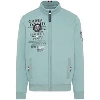 CAMP DAVID Sweatjacke mit Logo Prints, Stickereien und Patches smoke blue