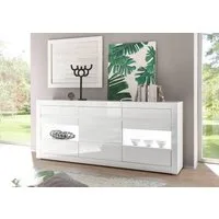 Home affaire Sideboard Carat, Breite 217 cm, wird mit zwei Leisten angeliefert, 1 x grau, 1 x weiss