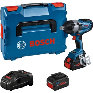 Bosch Akku-Drehschlagschrauber GDS 18V-1050 H mit 2x Akku, Schnellladegerät, L-BOXX - 06019J8502