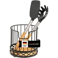 bremermann Zubehöraufbewahrungsständer Küchenutensilienhalter mit Bambus, Besteckhalter, Ø 15,5 x 15 cm