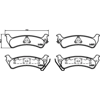 Hella Bremsbel?ge hinten Jeep Grand Cherokee 8DB355013-091
