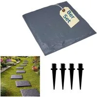 GarPet Klickfliesen 8er Set Trittplatten Garten Gehwegplatten Kunststoff 40x40 Trittsteine